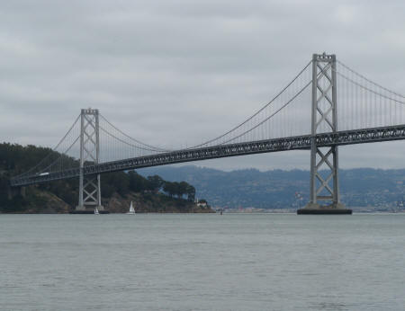 Bay Bridge to Oakland California from San Francisco